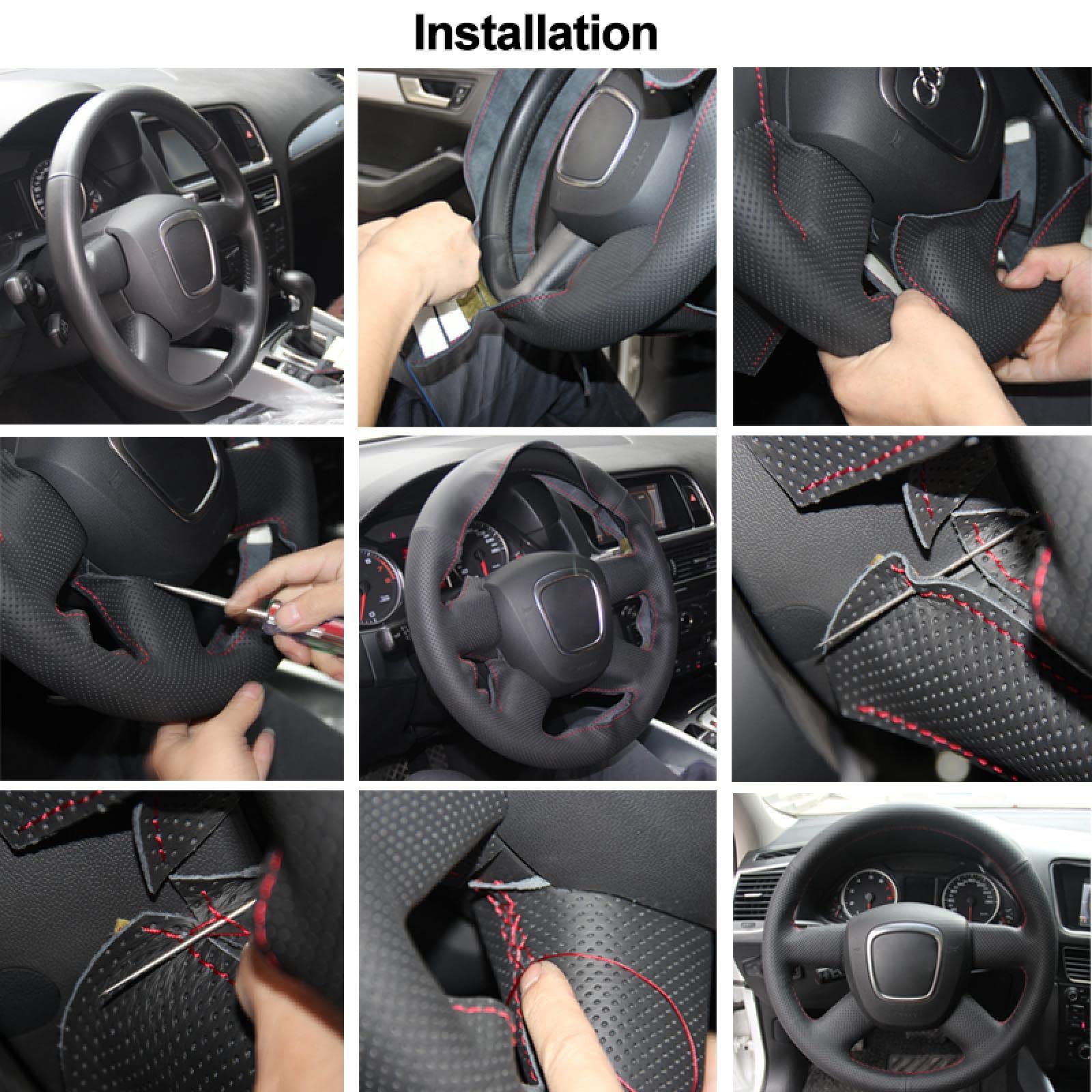 MEWANT Wildleder PU Kohlefaser Lenkradbezug Für Peugeot 308 308 CC 308