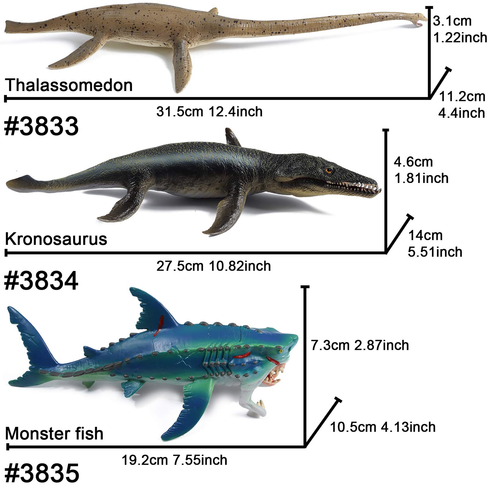 Amazon.co.jp: FUNSHOWCASE 古代魚 恐竜 おもちゃ フィギュア 5個