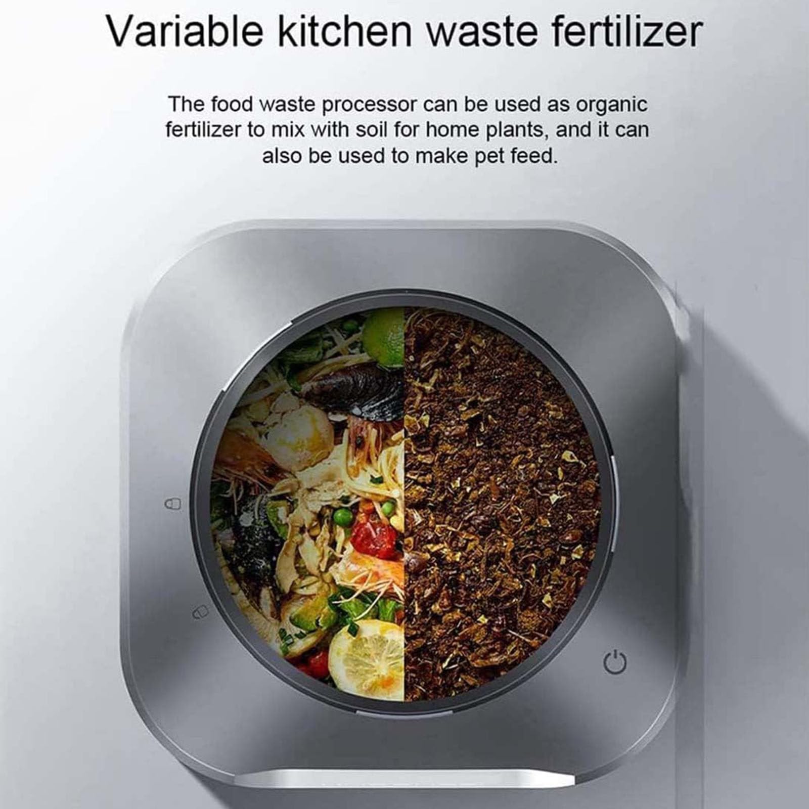 Compostador eléctrico residuos Cocina,Convierte los residuos Alimentos en abono,contenedor abono eléctrico con Soporte Inteligente Gran Capacidad,compostador Cocina