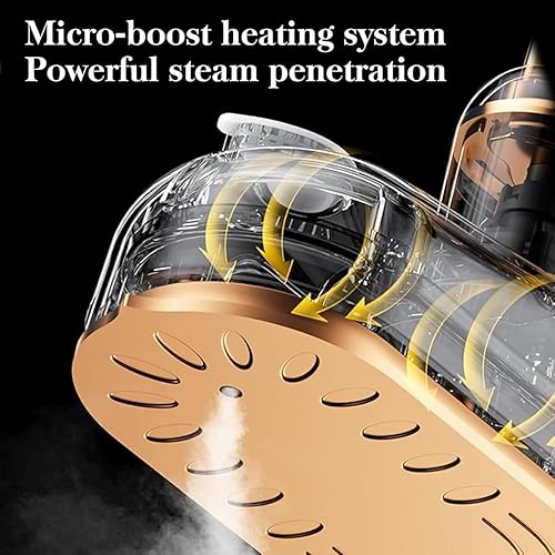 Miniatura 5 de Plancha de vapor de mano 2 en 1 y vaporizador de ropa portátil, calentamiento rápido de 1000 W en 5 segundos, base antiquemaduras, mini plancha de