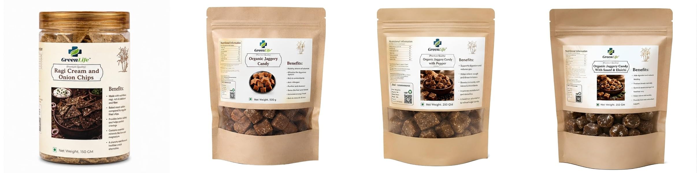 Ragi Cream & Onion Chips | Baked | 150gOats & | Oats | Crispy Flavor | 200gOrganic Jaggery Candy with Saunf & Elaichi 250g | Organic Ca-image-22