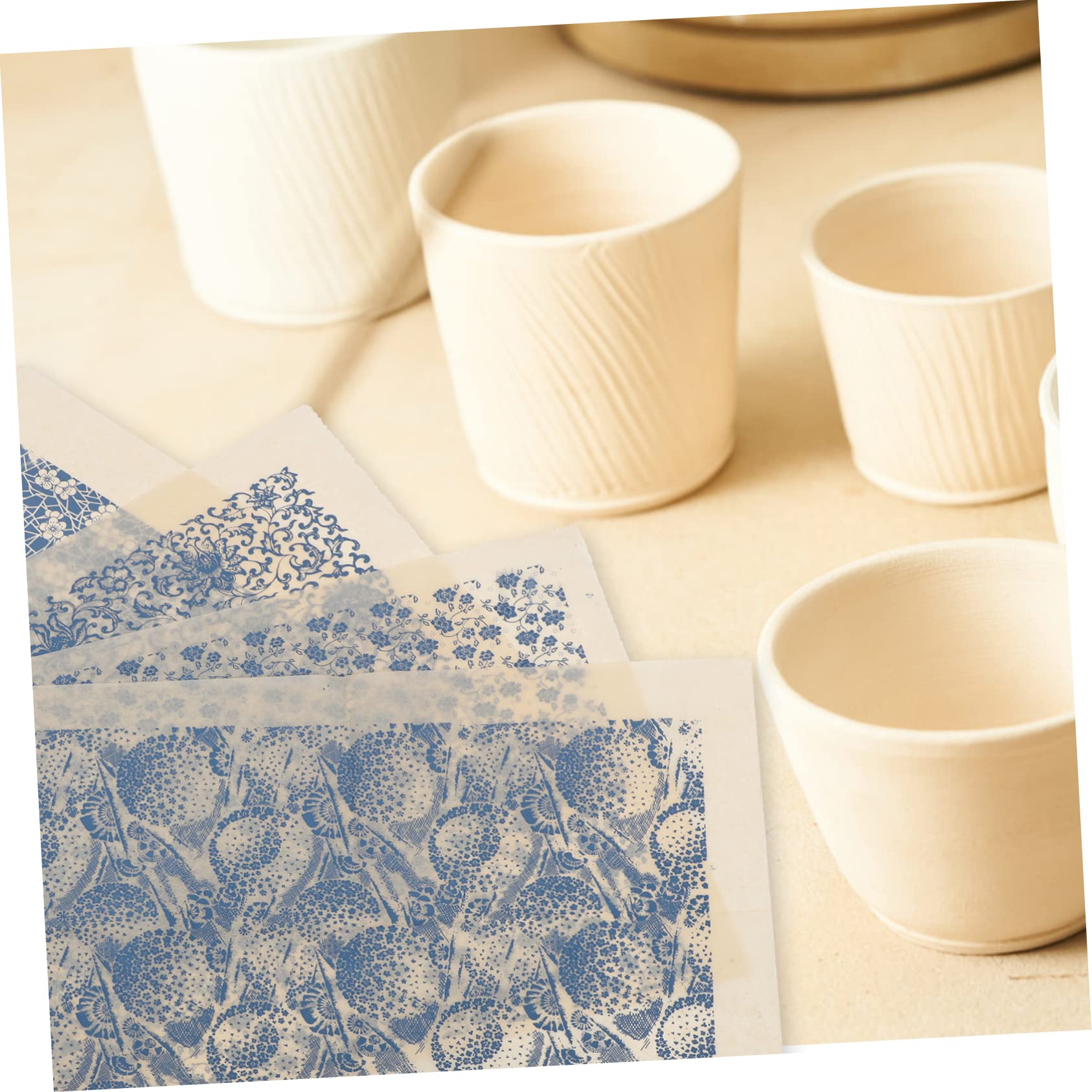 STOBOK 12feuilles Papier De Transfert Chinoise pour Décalcomanie Artisanale Papier De Décoration Résistant Aux Hautes Températures pour