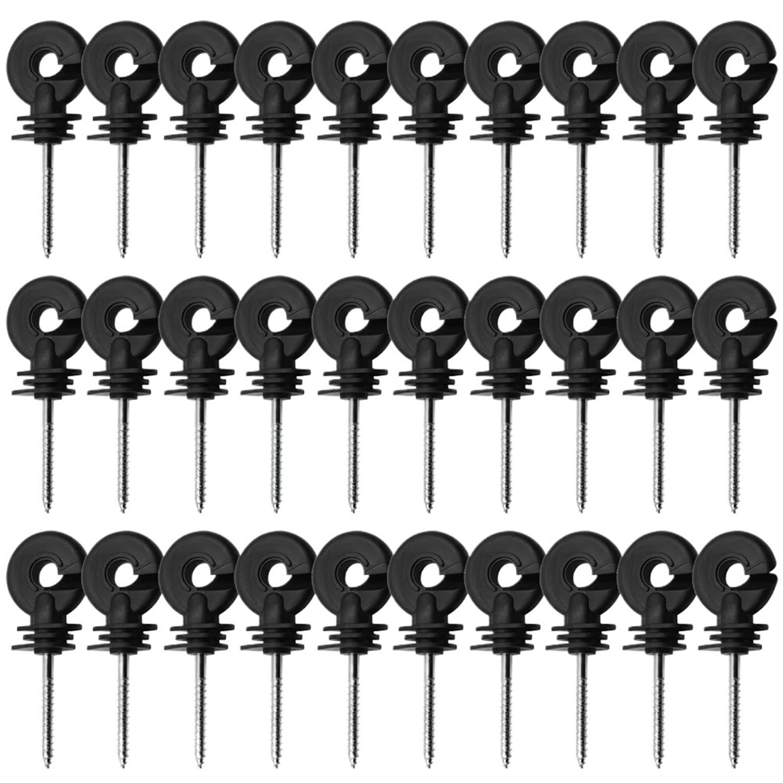 Anillo Aislador Aisladores Aisladores de cerca eléctrica, poste madera for granja, aislante versátil resistente a la temperatura, 30 Uds
