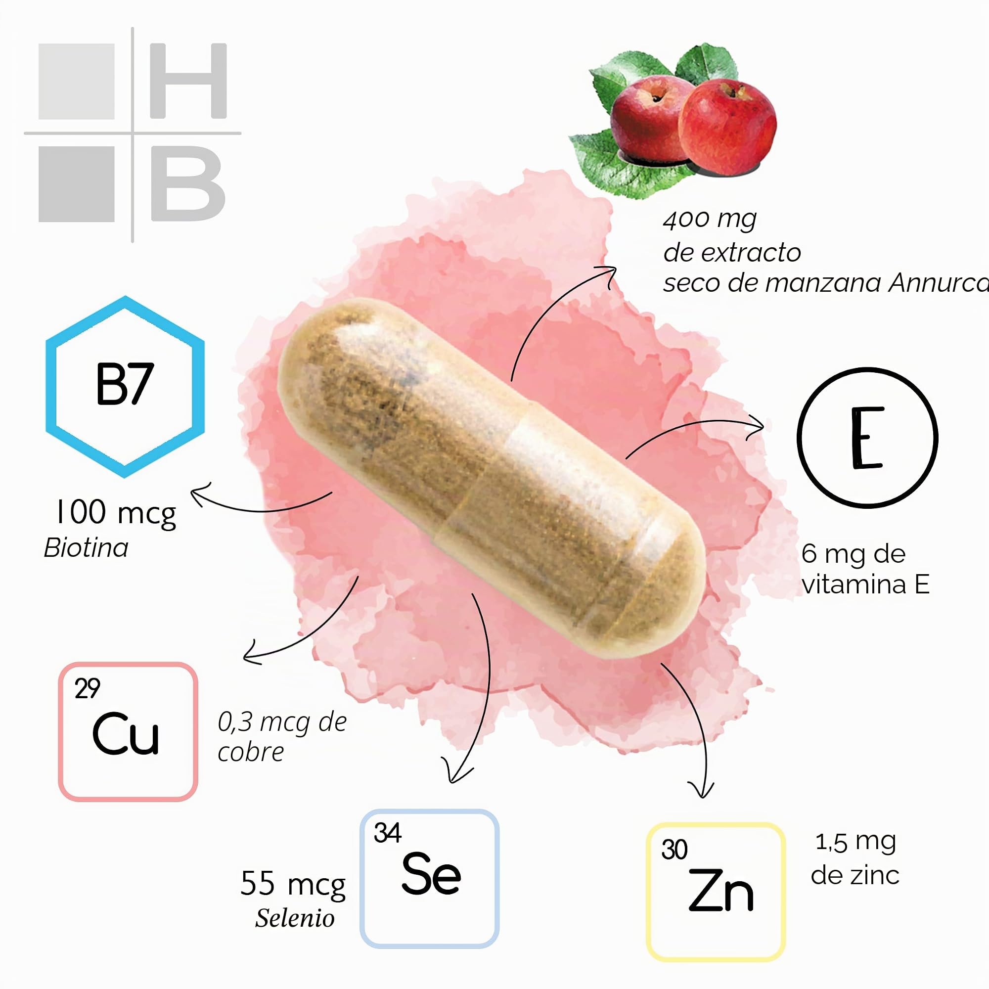 ANNURCA plus hair | 360 cápsulas | suplemento alimenticio para un pelo bonito y fuerte | con vitaminas y minerales | producto italiano