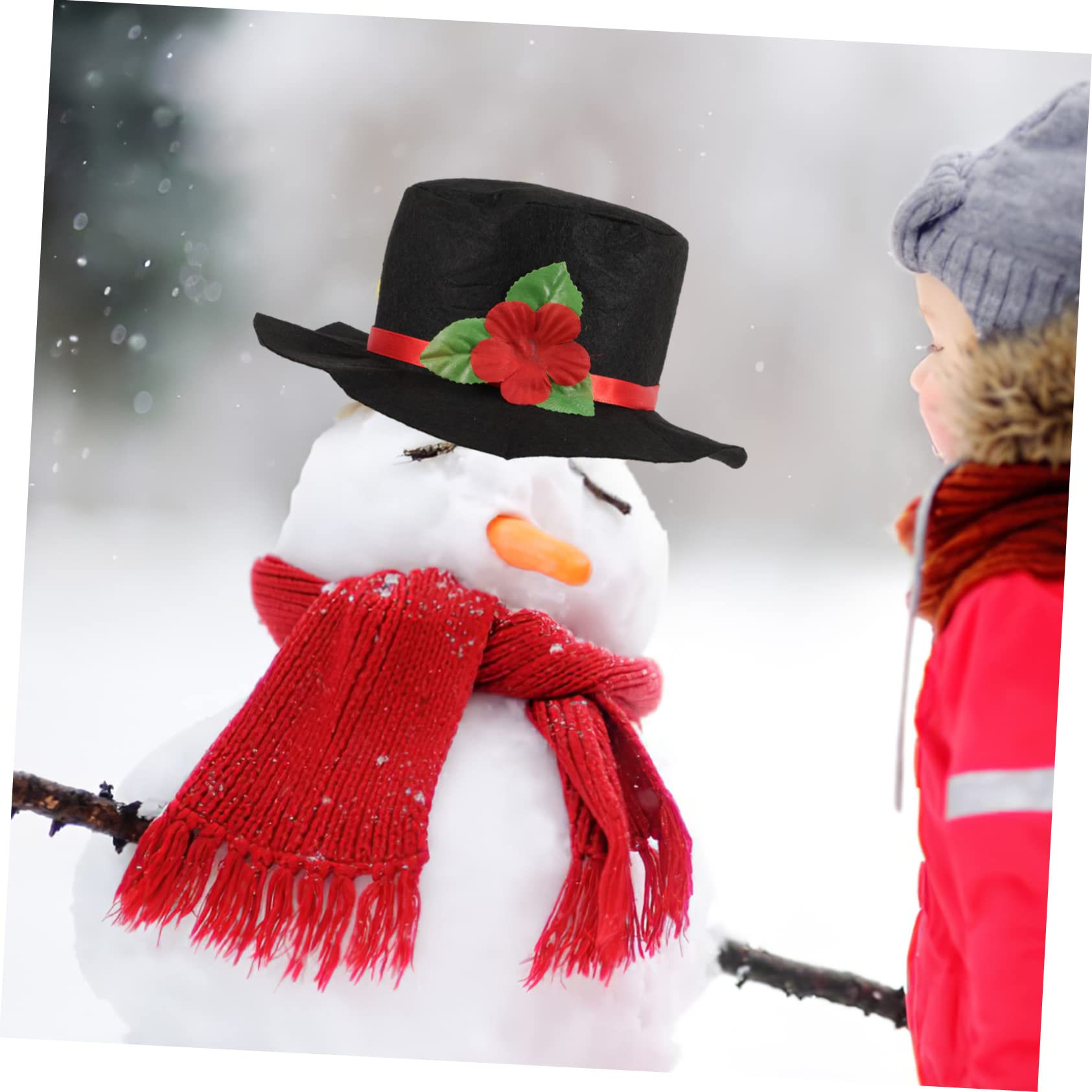 TOPBATHY 5 Sätze Schneemann verkleiden Sich Snowman Decoration Weihnachtsdekoration für draußen Schneemann-Ornament-Set für Weihnachten Schneemann, der Stütze verziert Schneemann-Bastelset
