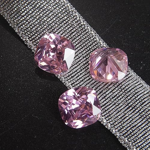 Comidox YY1120 5Pcs Unheated Pink Sapphire Cushion Shape Color Loose Gemstone 12X12Mm thumb #3