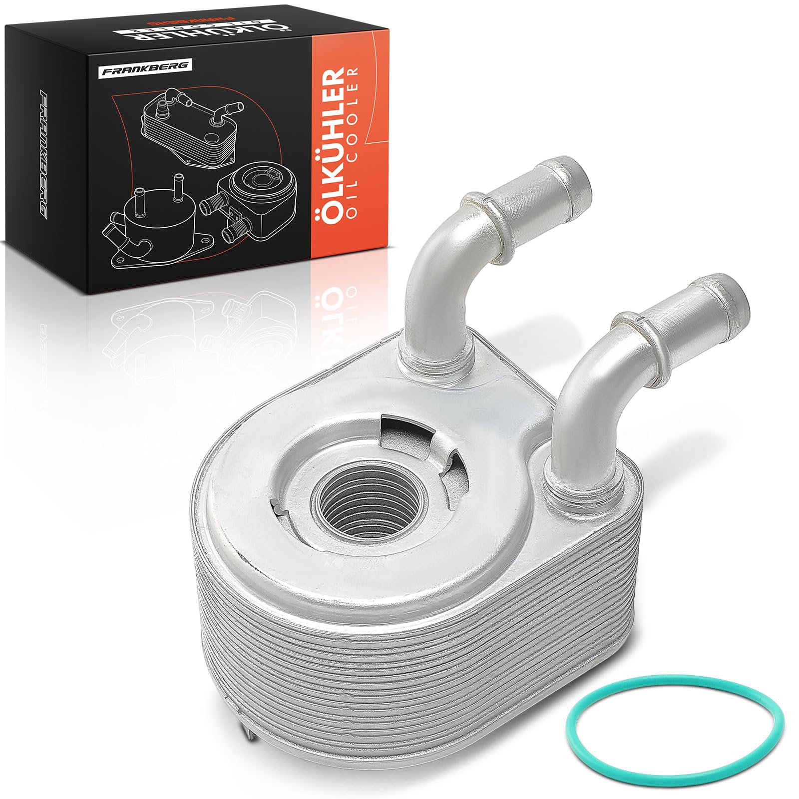 Frankberg Radiatore dell'olio olio motore benzina alluminio 213050003R | Compatibile con: Scénic III JZ0/1, Scénic III Van JZ0/1, M.e.g.a.n.e III Grandtour KZ0/1