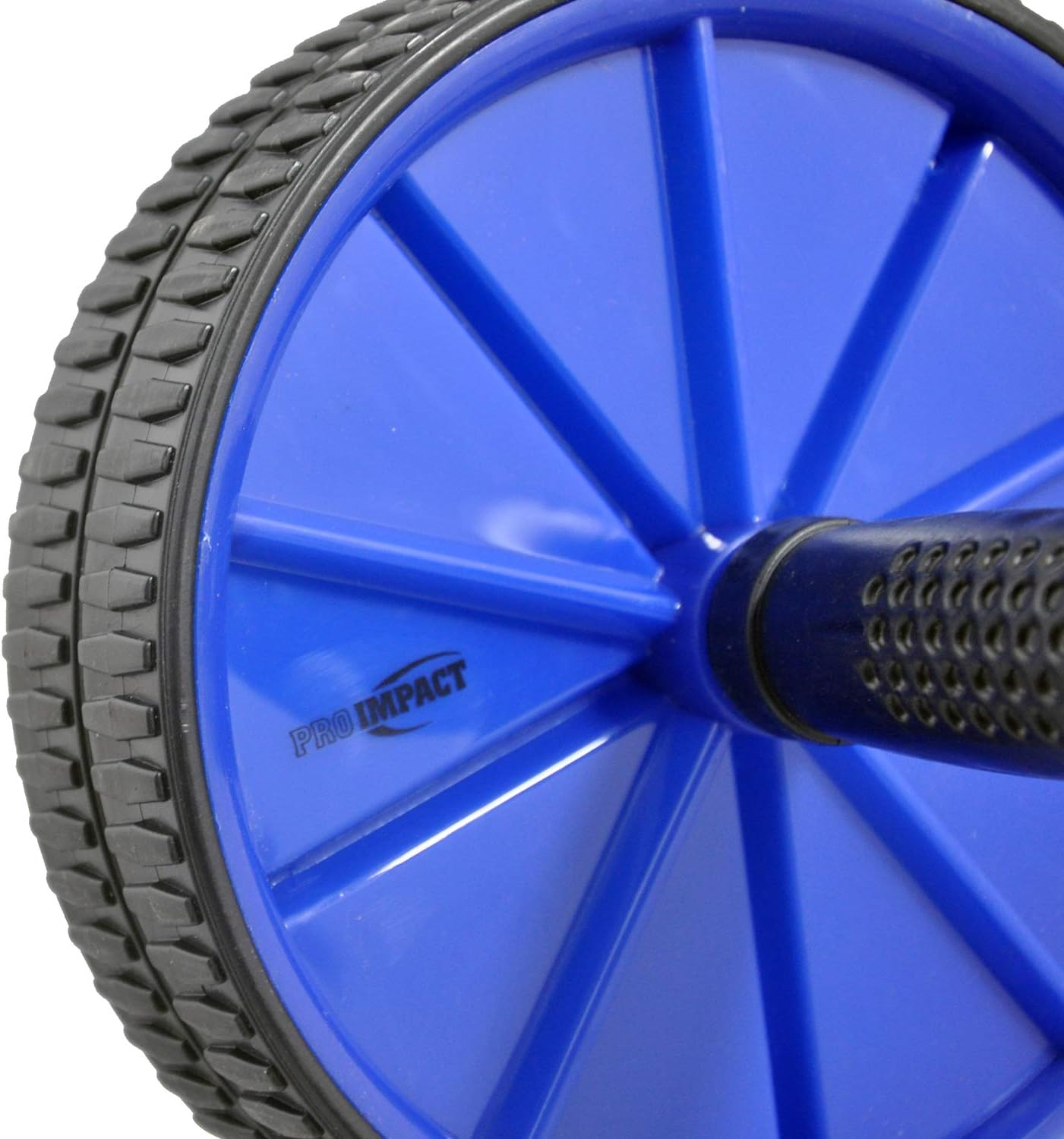 PRO IMPACT Abs Core Strength Roller Trainer - Abs Balancing - Non-Slip Handles - Double Wheel - Back Triceps Shoulders Exercise Equipment - Home Gym - Workout Fitness - Core Workout Men & Women