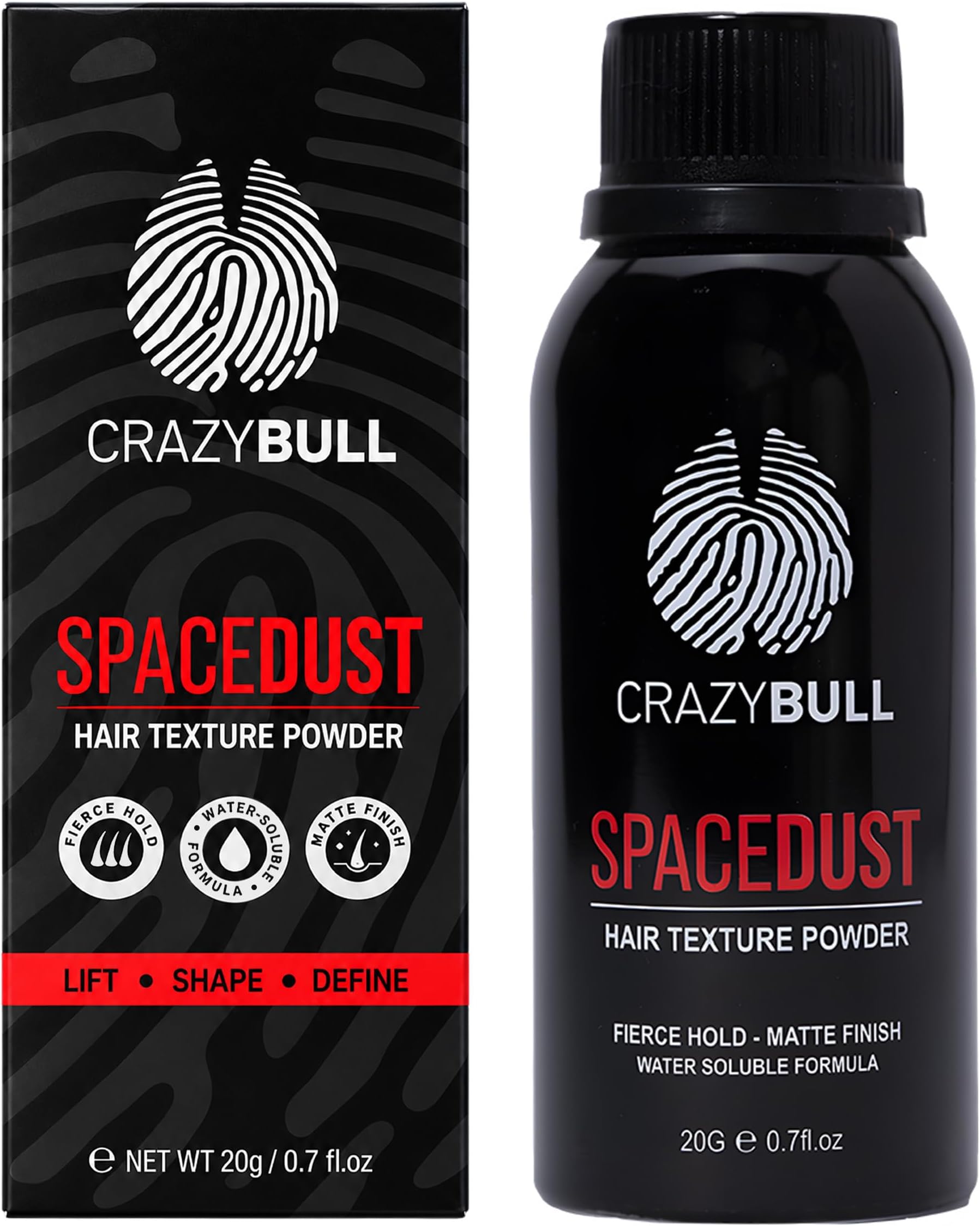 CrazyBull Space Dust Hair Powder for Men, Volumising Texture Powder, 20 g