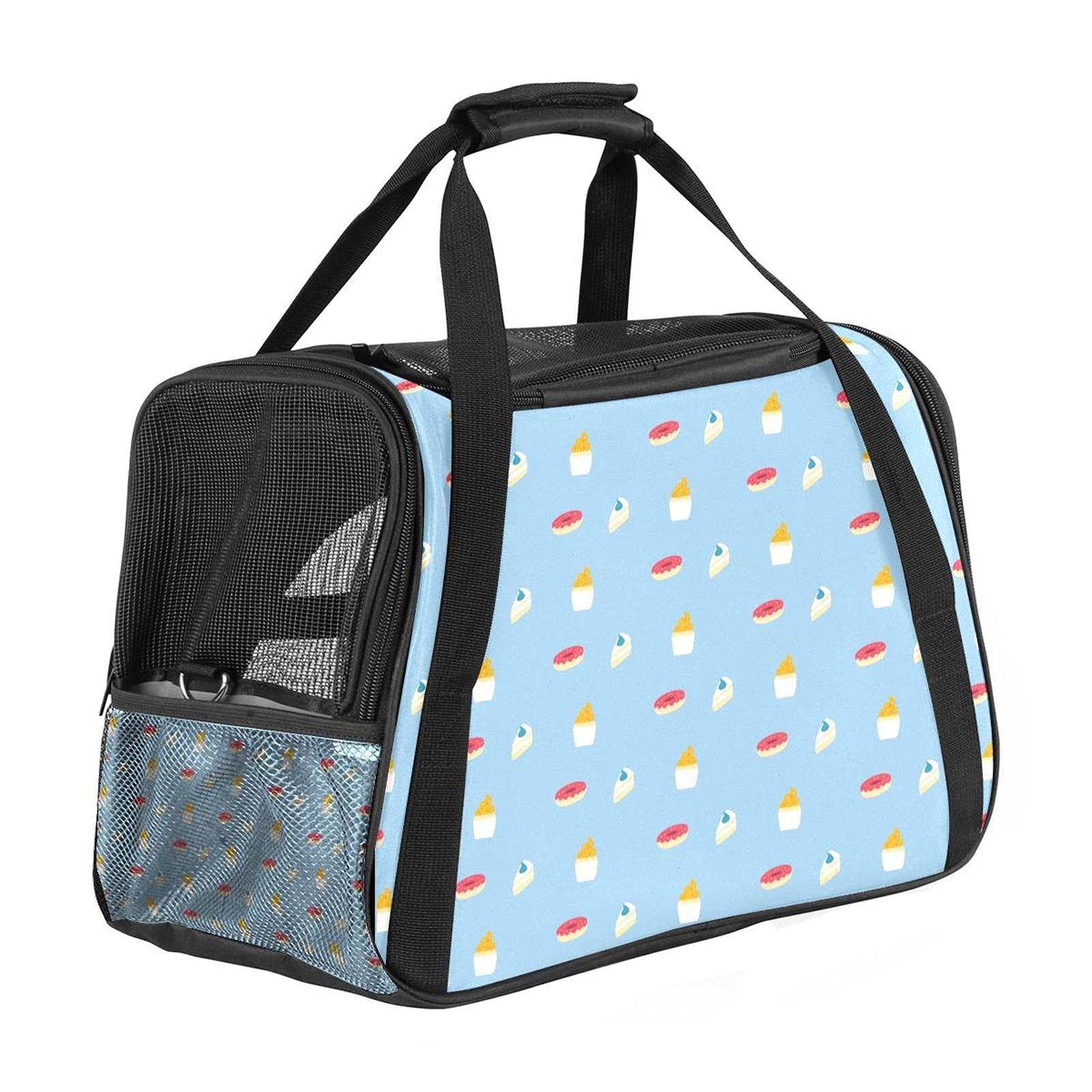 Sac de transport pour animal domestique lapin chat approuvé avion bleu