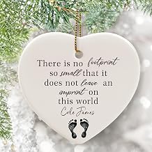 Memorial Keepsake for Angel Baby - Ceramic Heart Ornament, Baby in Heaven Remembrance