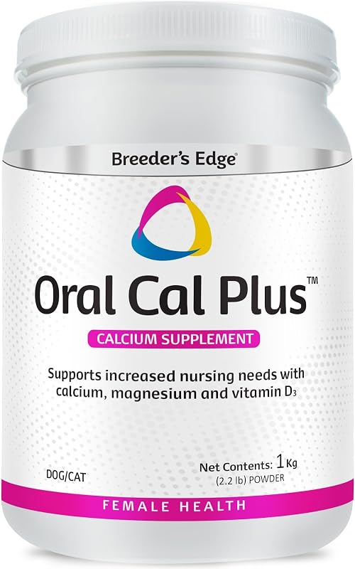 Suplemento de Cálcio em Pó Breeder's Edge Oral Cal Plus para Cães e Gatos Revival Animal Health – 1,0 kg