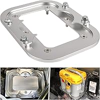 Vista 1 de Billet Aluminum Battery Pallet - Trunk Battery Hold Down Bracket Perfectly Compatible with Racing Trunk Optima Batteries Tray Blue Yellow Red Top
