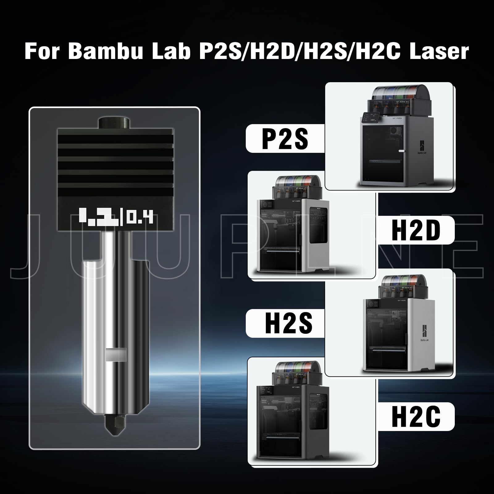 3 paquetes de 0,2 mm + 0,4 mm + 0,6 mm Hotend kit para bambú lab P2S/H2D/H2S/H2C, extrusora incluye boquilla de acero endurecido y bloque de calor electrochapado para accesorios de impresora 3D de