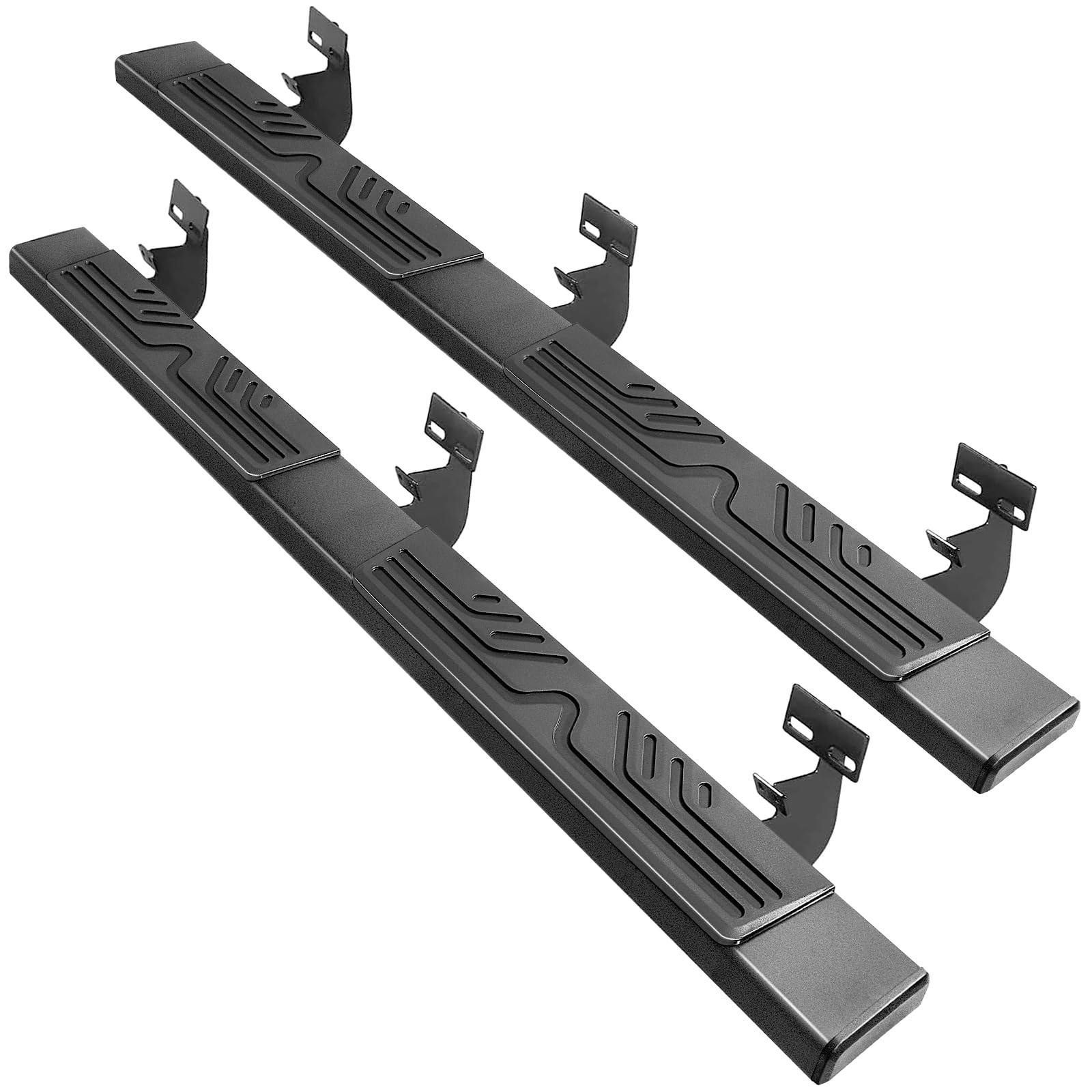 PZ Running Boards Compatible with 2019-2024 Dodge Ram 1500 Classic Body Style Quad Cab/Extended Cab, Black Aluminum Alloy Side Steps (Only for Classic Body Style)