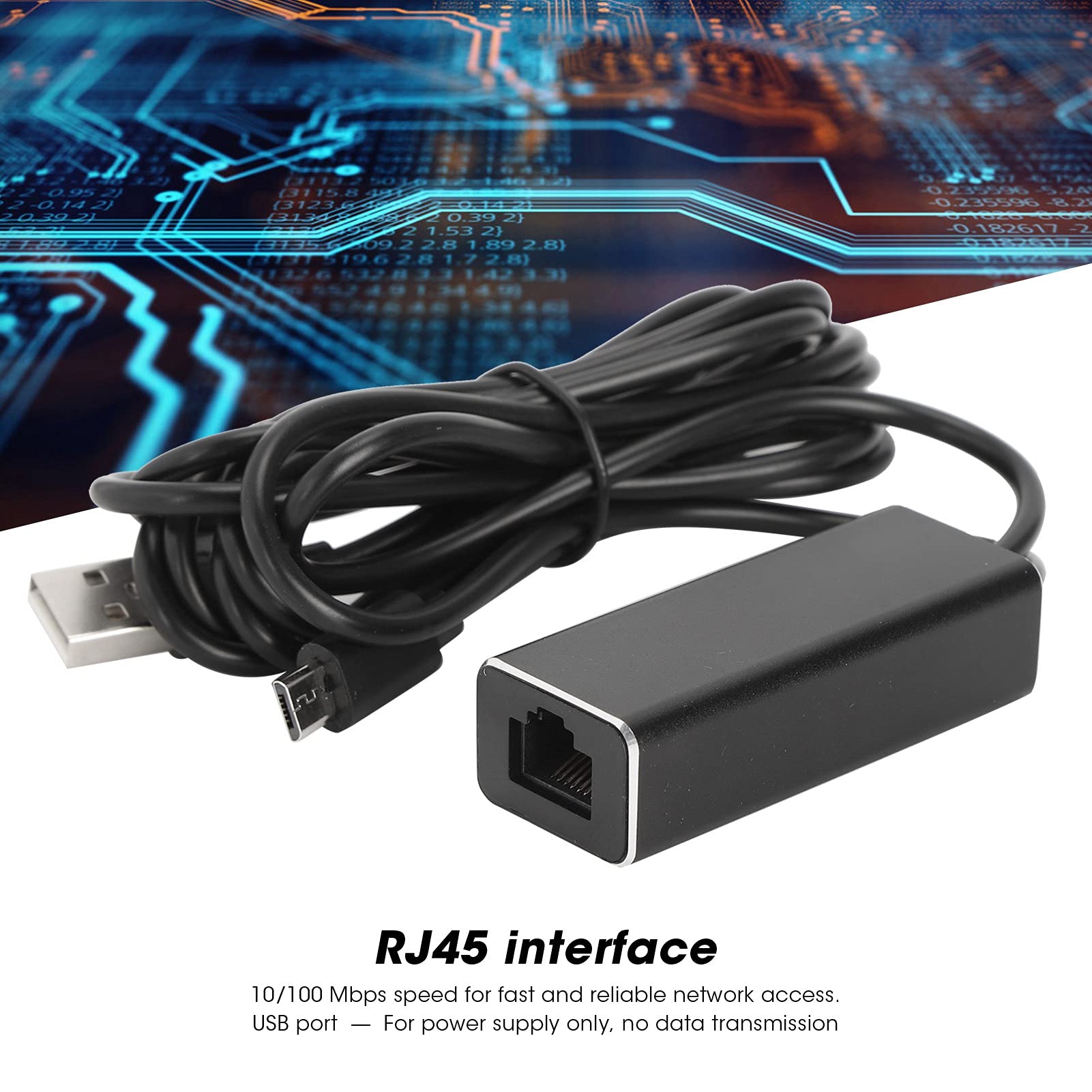 KIMISS Adattatore da Ethernet a Firestick Adattatore di Rete in Lega di Alluminio, Abs Usb a RJ45 Adattatore Ethernet 10 Trasmissione di Conversione da 100 Mbps per TV Stick