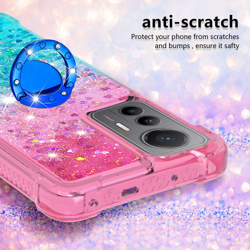 Custodia Xiaomi 12 Lite 5G Glitter Trasparente - Cover In Silicone TPU Con Paillettes, Antishock, Colori Vari