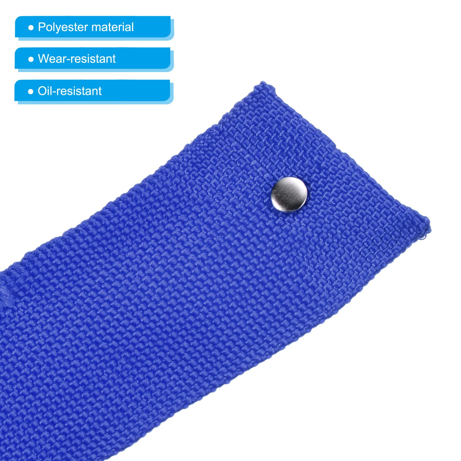 PATIKIL Winch Rope Protector 1m/3.28ft, Polyester Protective Sleeve with Buckle Universal for 4.5cm/1.77in Width Cable Line, Blue - Image 4