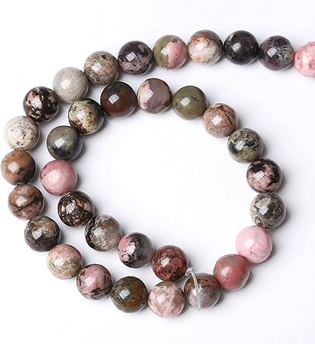 Miniatura 10 de 60 cuentas de cristal rojo granate de 0.236 pulgadas para la fabricación de joyas, cuentas de piedra natural para la fabricación de joyas, cuentas