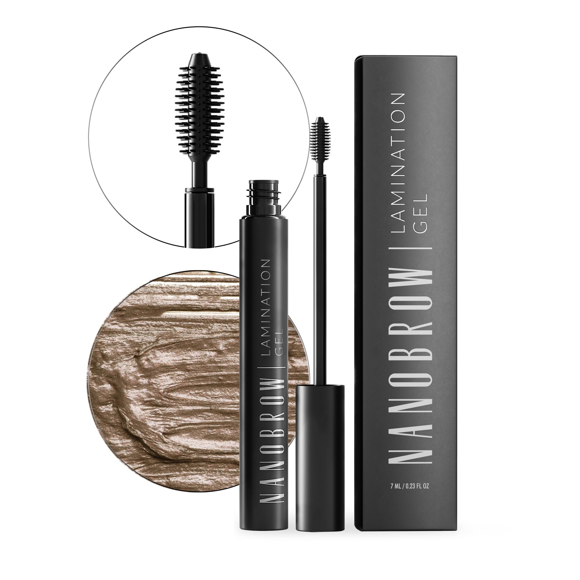 Nanobrow Lamination Gel - brow gel, Precisely styled and filled in brows (Beige)