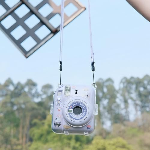 Miniatura 6 de Rieibi Funda transparente compatible con Fuji Instax Mini 12, funda de transporte para cámara instantánea Fujifilm Instax Mini 12 con bolsillo de