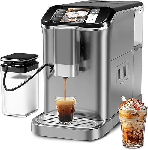 Miniatura 9 de GarveeHome Máquina de café expreso con molinillo, cafetera espresso semiautomática de 20 bares con espumador de leche, varita de vaporizador,