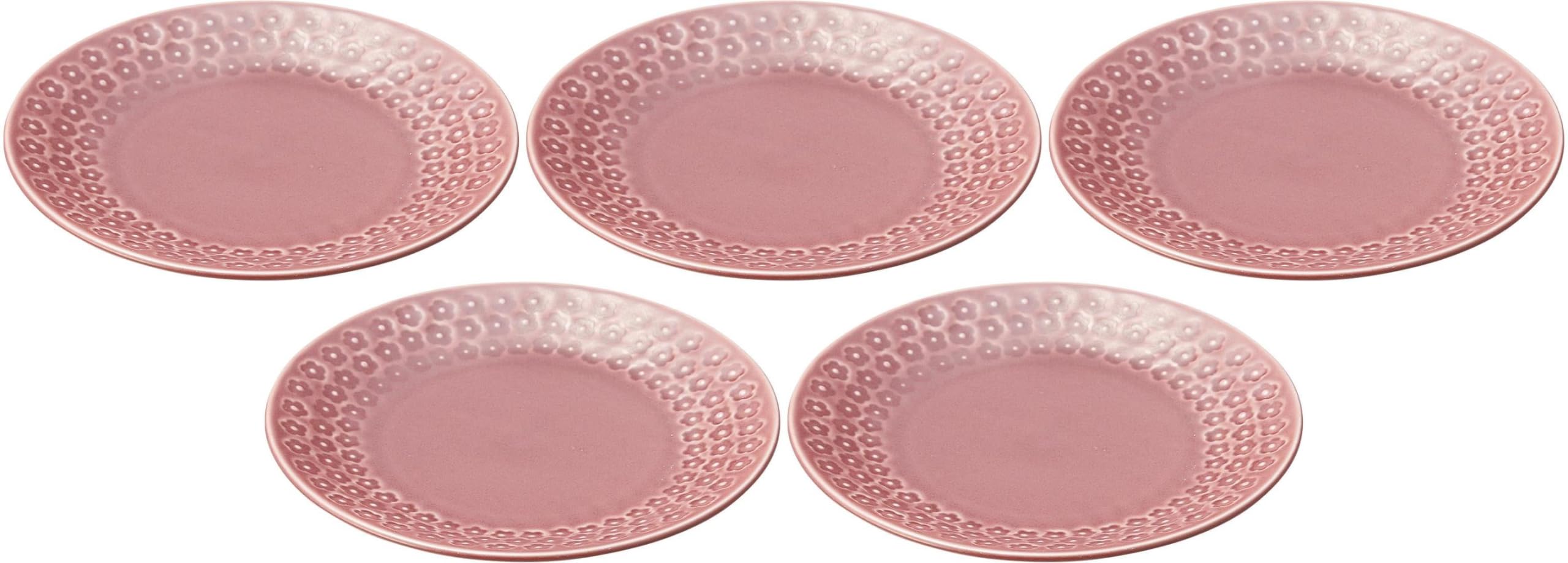 Set of 5 Flower Stamp (Pink), 5.0 Plates [6.7 x 0.8 inches (16.7 x 2.1 cm) | Medium Plate