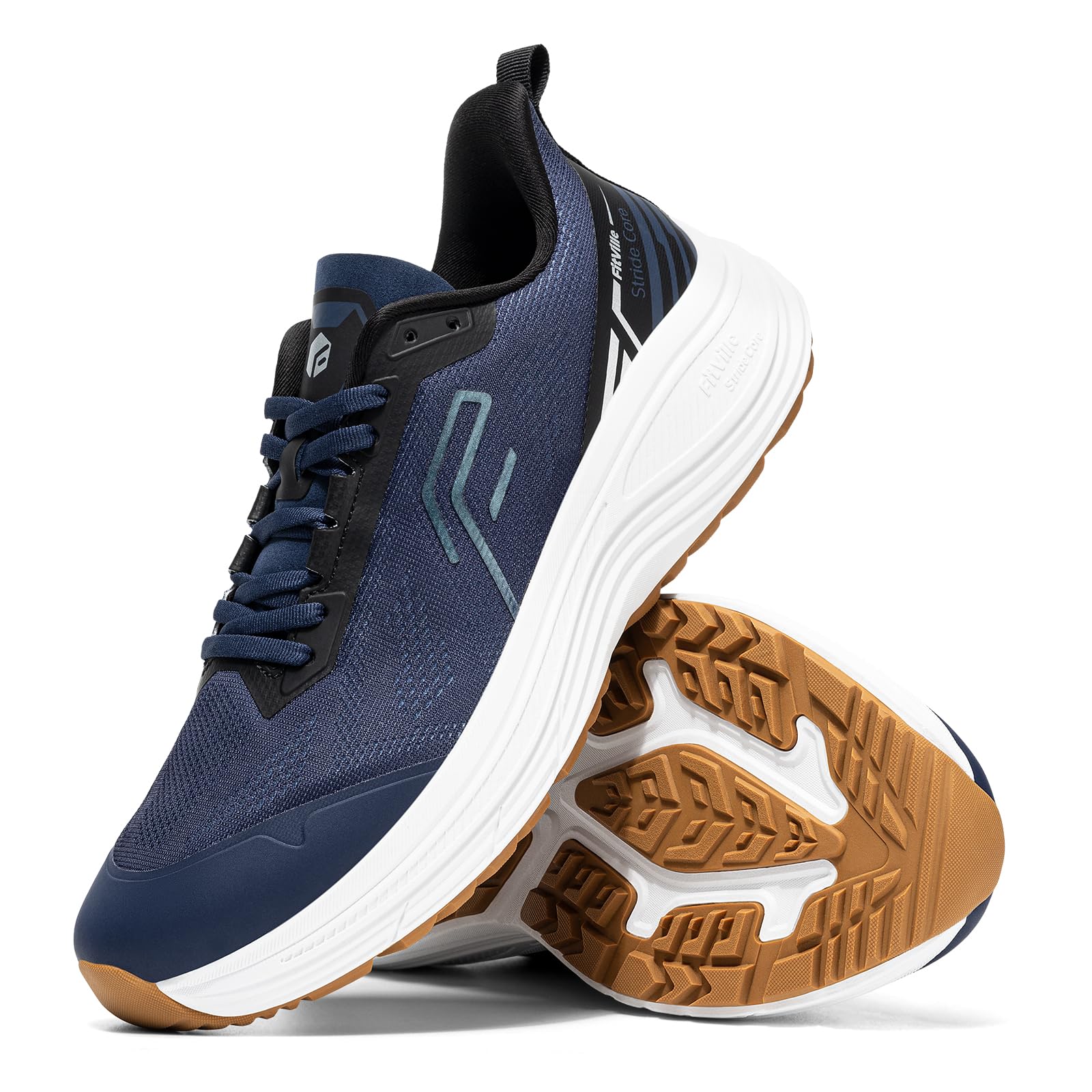 FitVille Laufschuhe Herren Extra Weite Sneaker Outdoor Joggingschuhe Dämpfung Sportschuhe Bequeme Atmungsaktive Turnschuhe Fitness Jogging Walkingschuhe