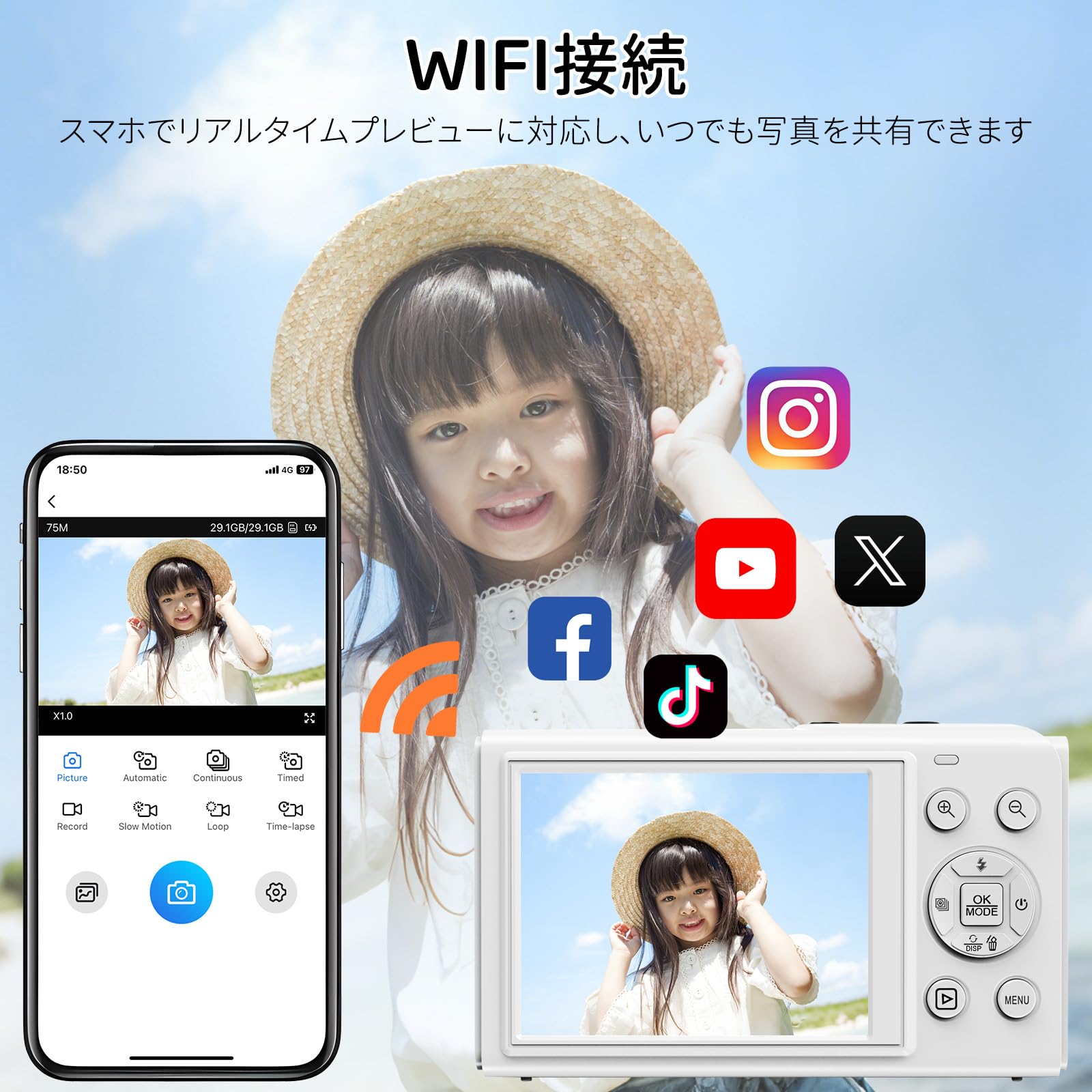Amazon | Beho 8000万画素 5K デジタルカメラ スマホに送れる デジカメ