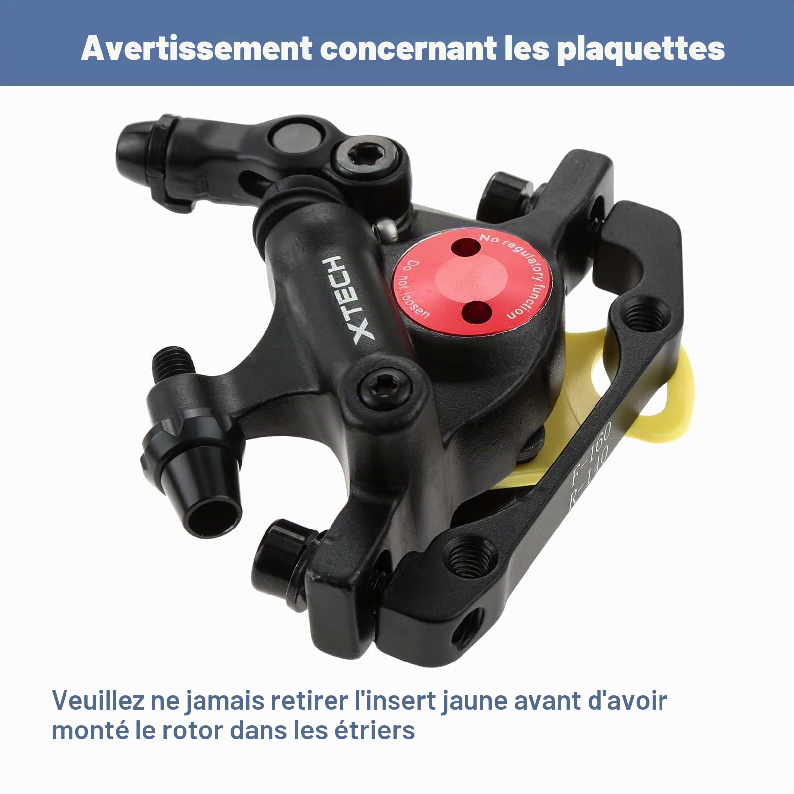Étriers de Frein à Disque Semi-Hydraulique Avant et Arrière, 1 Paire d'Étriers de Frein Hybirde Tirage par Câble Adaptés pour VTT Vélo de Montagne