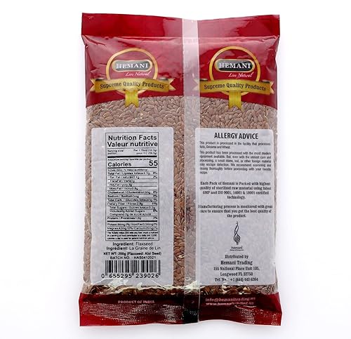 Miniatura 2 de Hemani Linaza entera cruda 200g (7.1 oz) (Alsi Seeds, Linum usitatissimum) I Semillas Premium I All Natural I Supreme Quality I Ingredientes sin