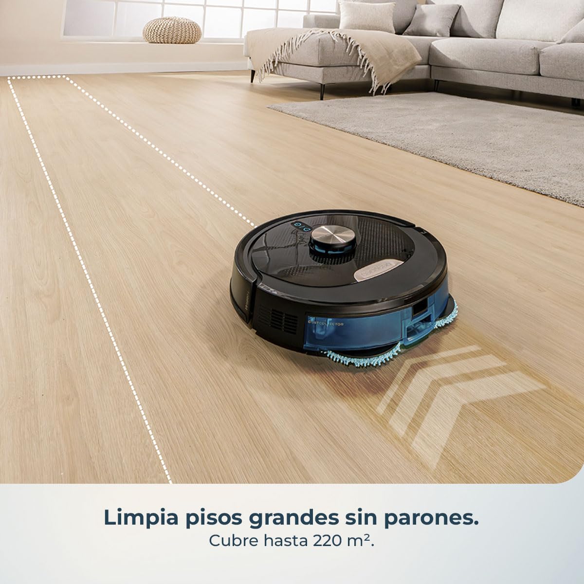 Cecotec Robot Aspirador con Base de Autovaciado e IA Conga Y100 X-Treme. 20000Pa, Navegación Láser e Inteligencia Artificial, 20000Pa, Base de 2.8L, Autonomía hasta 220m², Control App 3.0