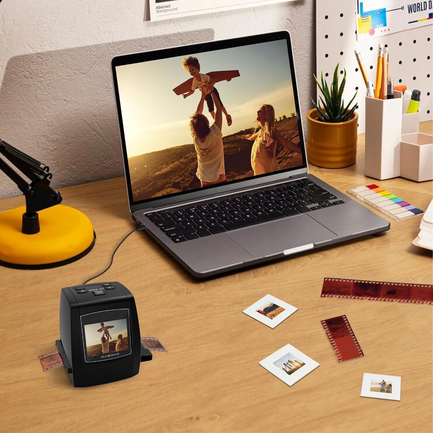 Scanner de Films numériques, Scanner de Diapositives et négatifs Convertit négatifs et Diapositives de 35 mm, 126, 110, Super 8 et 8 mm en Images JPEG