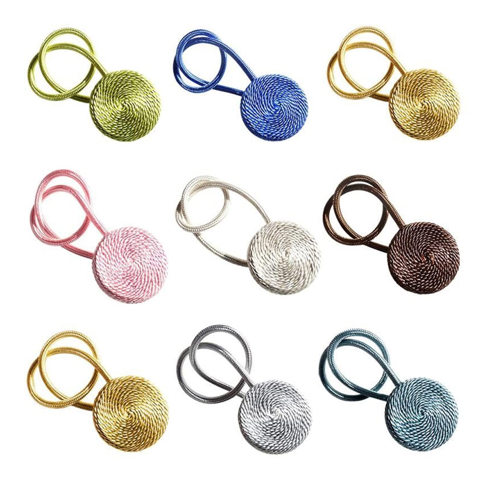 Sangles de Rideaux brève tressée Ronde Cravate de Rideau Corde Rideaux titulaires Boucles de Rideau Attaches de Rideau Clips Accessoires de Rideau décorations pour la Maison