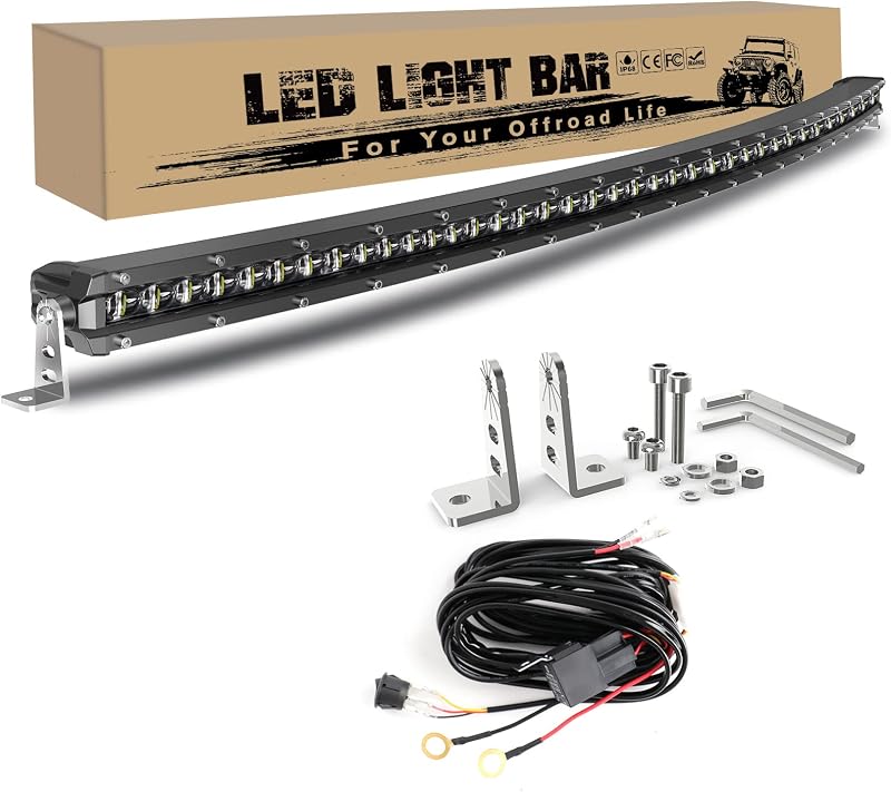 CO LIGHT 44 Inch Ívelt LED Munkalámpa 12V Autó Traktor SUV ATV UTV Terepjáró Fényszóró