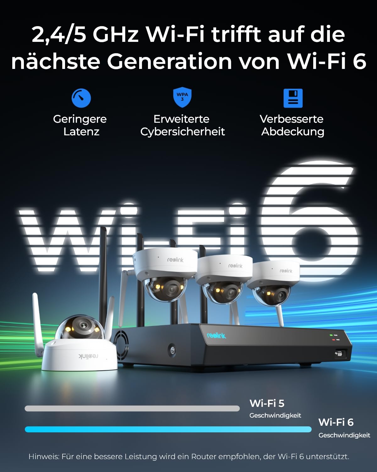 Reolink 4K Wi-Fi 6 Überwachungskamera Set mit IK10 Vandalismusschutz, Farbnachtsicht, 12CH NVR mit 2TB HDD, Personen-/Fahrzeug-/Tiererkennung, 2-Wege-Audio, IP67 wetterfeste WLAN-Kameras, RLK12-800WV4