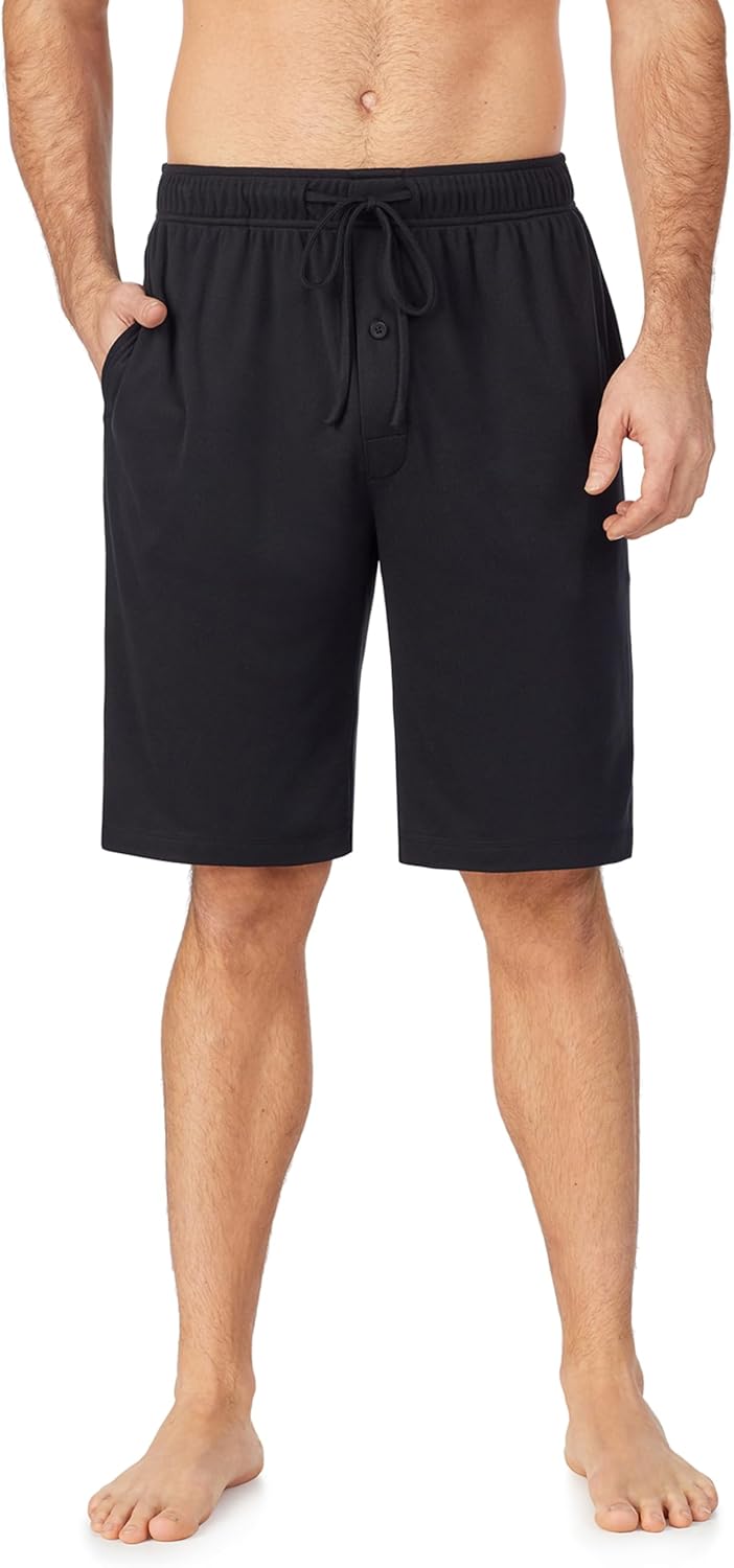 Cuddl Duds Sleepwear for Men Far-Infrared Enhance Moisture Wicking Pajama Shorts with 10 Inch Seam