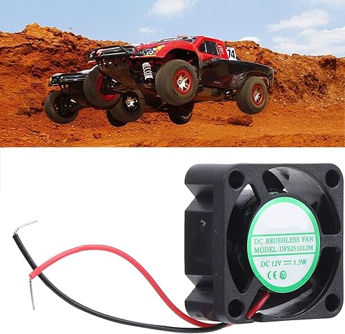 VGEBY Ventilador de refrigeración RC, control remoto de 12 V controlador de velocidad eléctrico con ventilador apto para ‑60A/35A RC coche modelo
