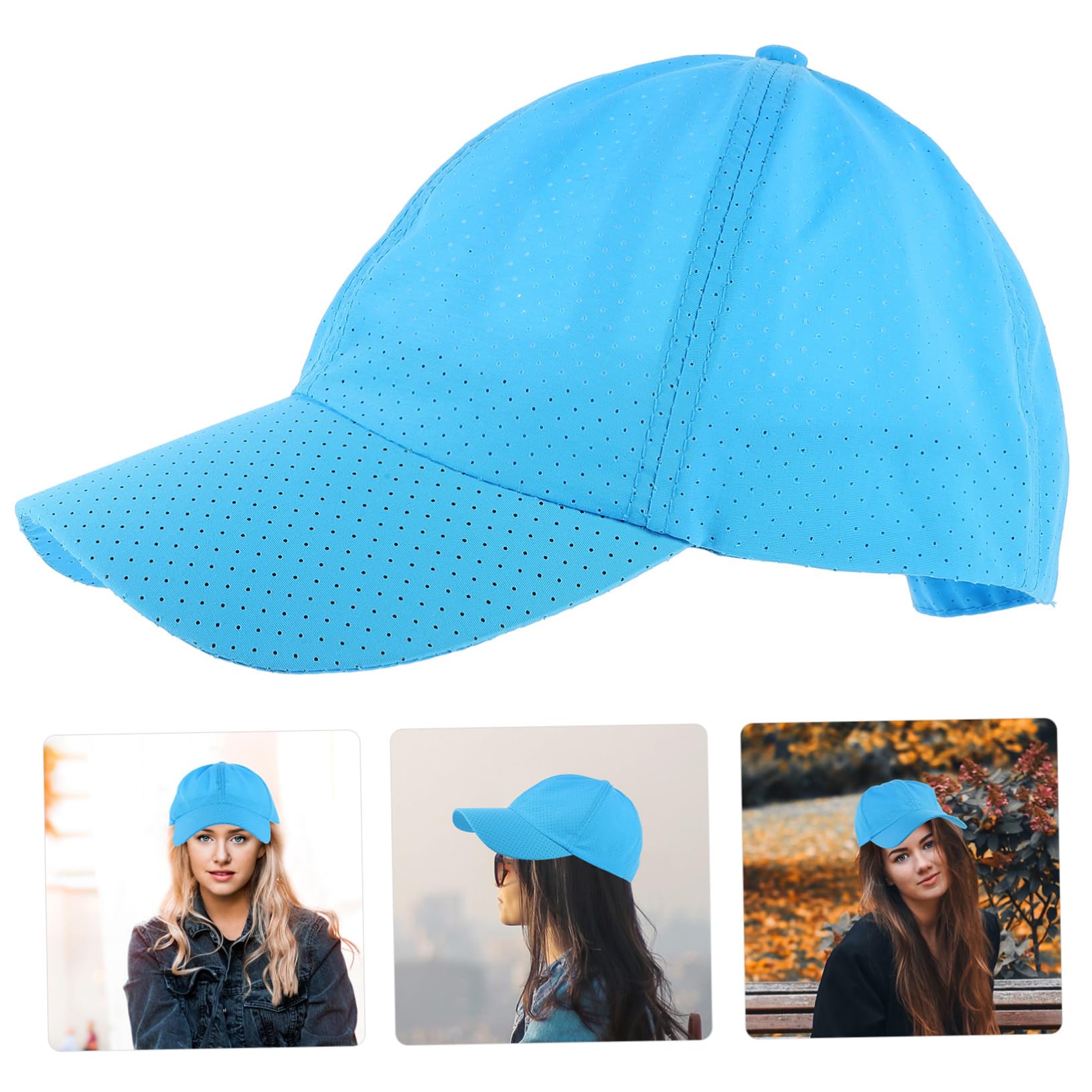 GALPADA Gorra De Béisbol De Secado Rápido Sombrero De Visera Gorra De Beisbol con Visera Gorra De Beisbol De Verano Corriendo Gorra De Beisbol Gorra Parasol Poliéster Sky-Blue