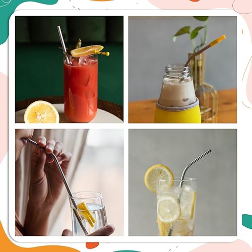 Miniatura 5 de Pajitas reutilizables compatibles con tazas Stanley de 40 onzas, popote de acero inoxidable de repuesto para accesorios de tazas Stanley, popotes de