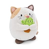 NICI peluche Gatto Angy 27cm con cactus beige - Simpatico peluchetto con imbottitura