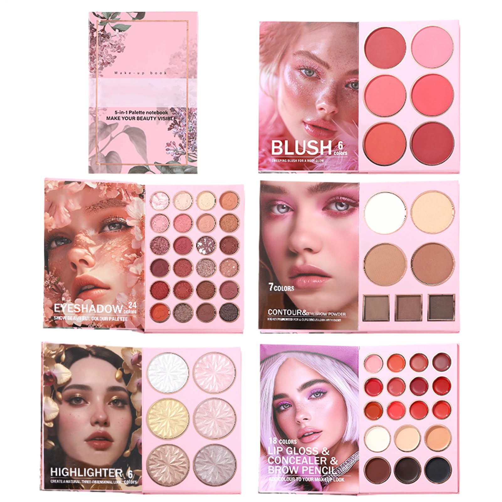 Per Il Trucco Con Glitter Illuminante a 6 Colori | Palette di Ombretti 24 Colori Per Appuntamenti Bellezza Festa Uso Quotidiano Palco Fotografia