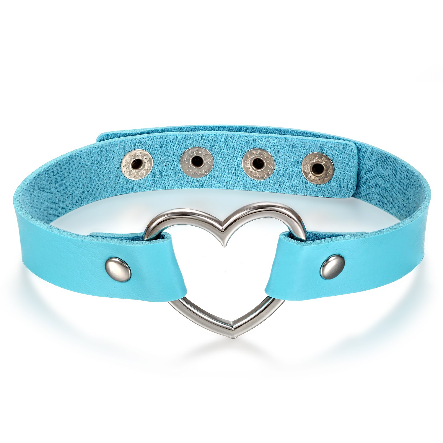 JewelryWe Schmuck Damen Choker Halsband Halskette, Leder Leg