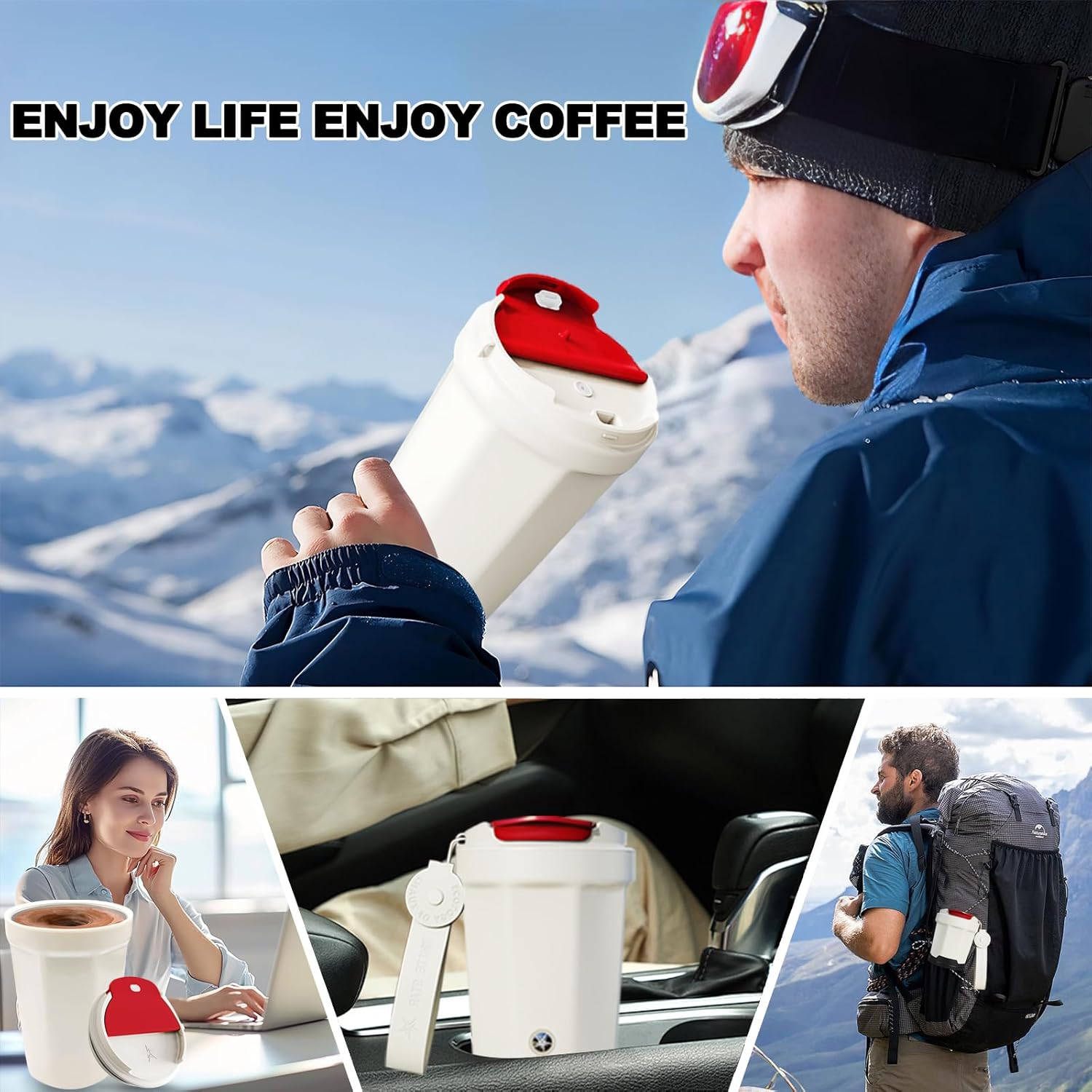 Self Stirring Mug, 400mL Rechargeable Electric Automatic Magnetic Mixing Cup with Leak-Proof Lid, Travel Mug for Coffee/Milk/Hot Chocolate - Image 5