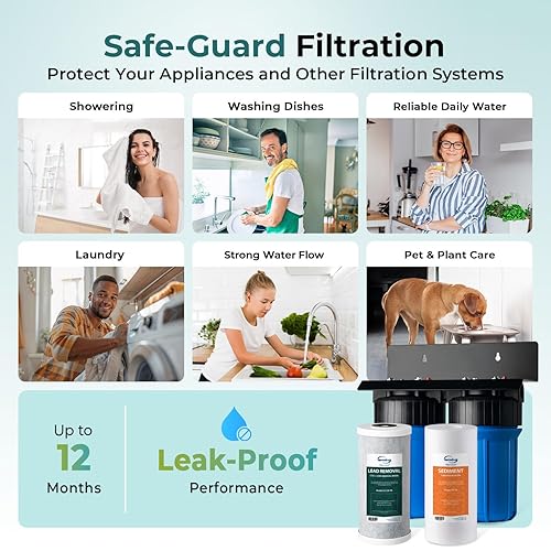 Miniatura 5 de iSpring El sistema de filtración de agua de 2 etapas WGB21B-CPB reduce arsénico, cadmio, mercurio, sedimentos, cloro y hasta un 99% de plomo,