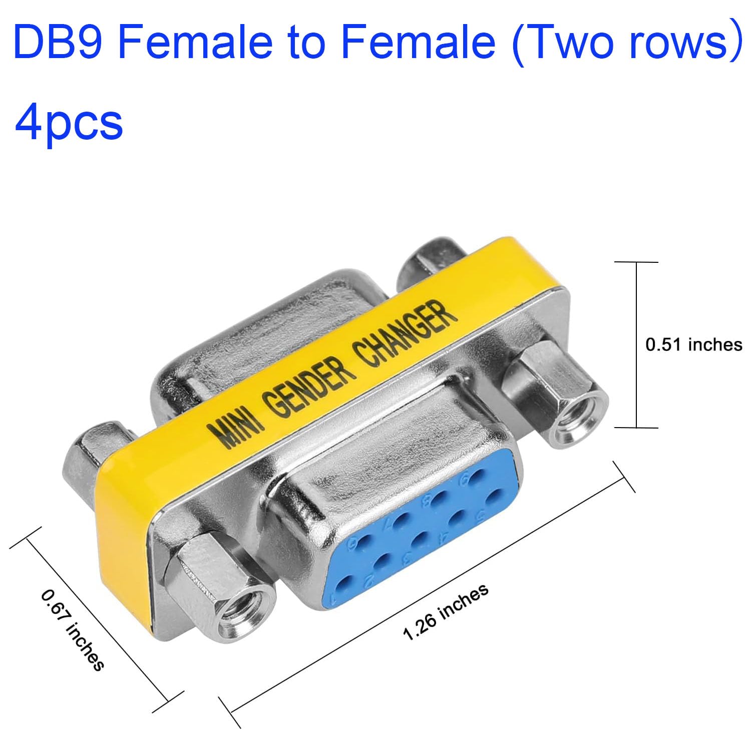 Connecteur Adaptateur DB9 Femelle à Femelle RS232 9 Broches