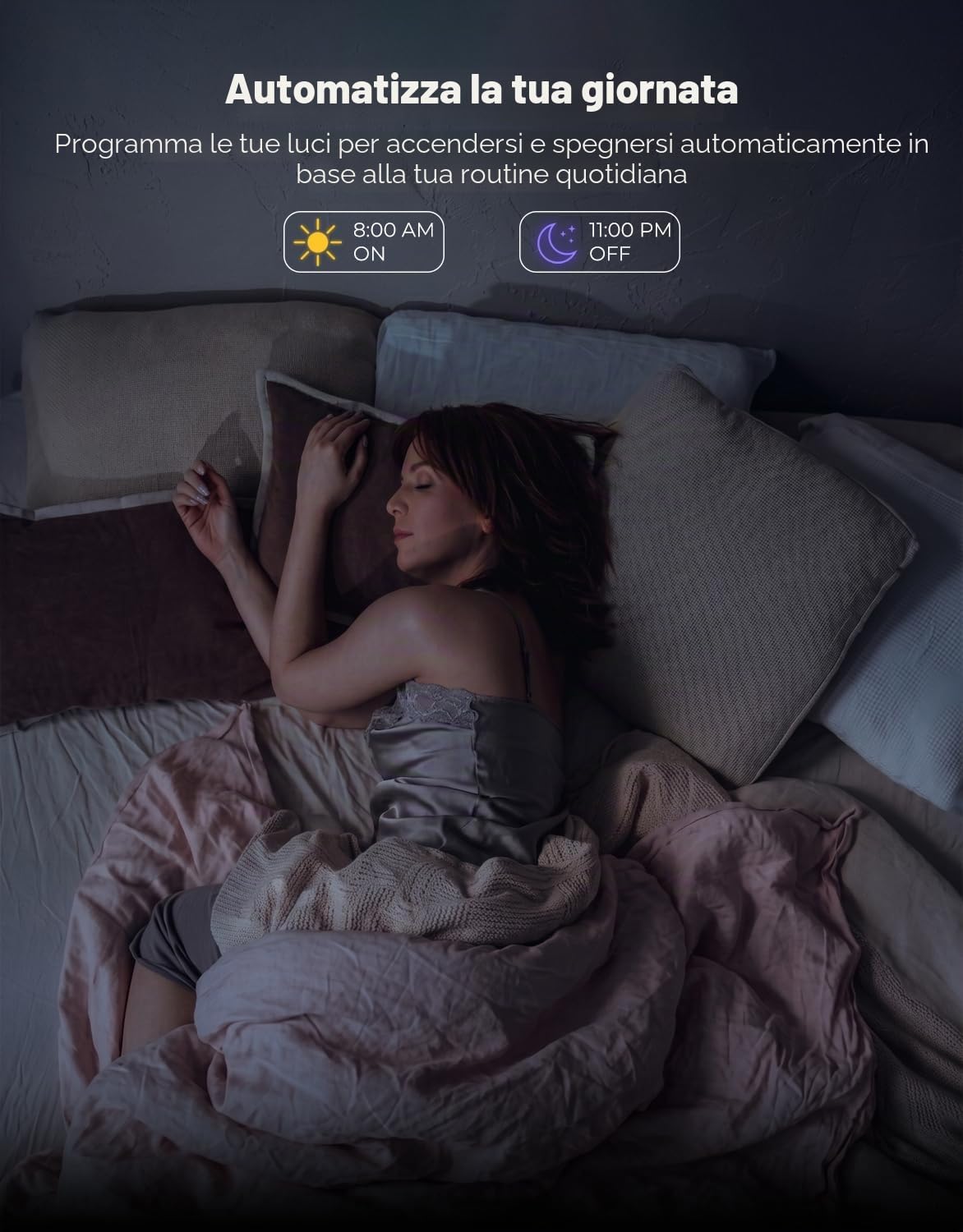 Lampadario Soggiorno Smart a 6 Anelli, Plafoniera Soffitto LED Compatibile con Alexa e Google Home, Luce a Soffitto Dimmerabile App/Tuya (40W, 4000LM), Funzione Memoria e Timer, Nero