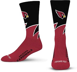 For Bare Feet Unisex Kid's Black Wave Crew Sock NFL Youth