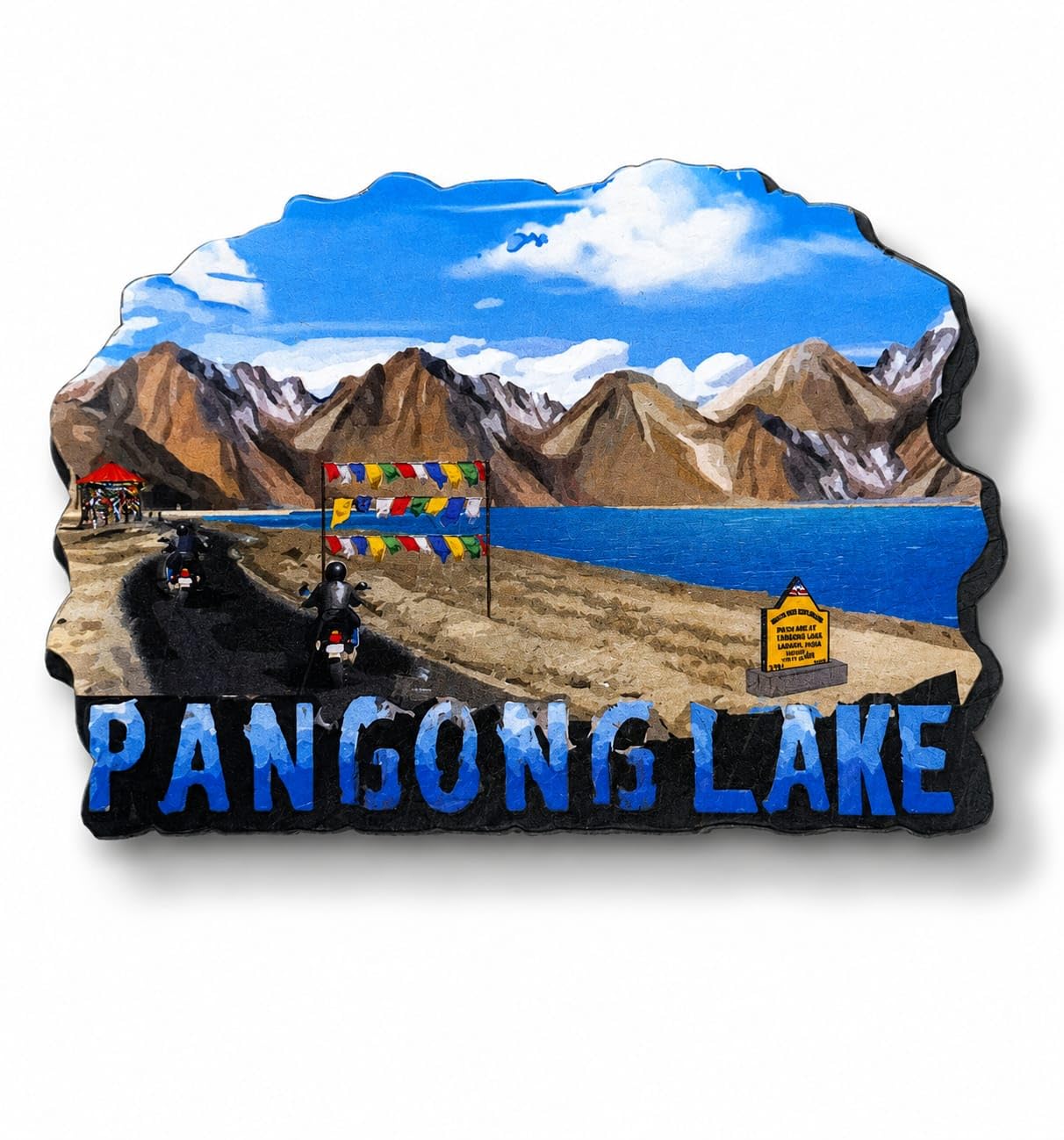 V2-Fashion LADAKH PANGONG Lake T.S.O | Travel Memory Keepsake | Souviner Wood Fridge Magnet for Gifting,Office Desk,Fridge Etc(Pack of 1)-image-46