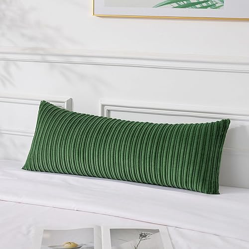 Miniatura 708 de UGASA - Juego de 2 fundas de almohada de terciopelo a rayas, funda decorativa para cojín con cremallera oculta para el hogar, sofá, dormitorio,